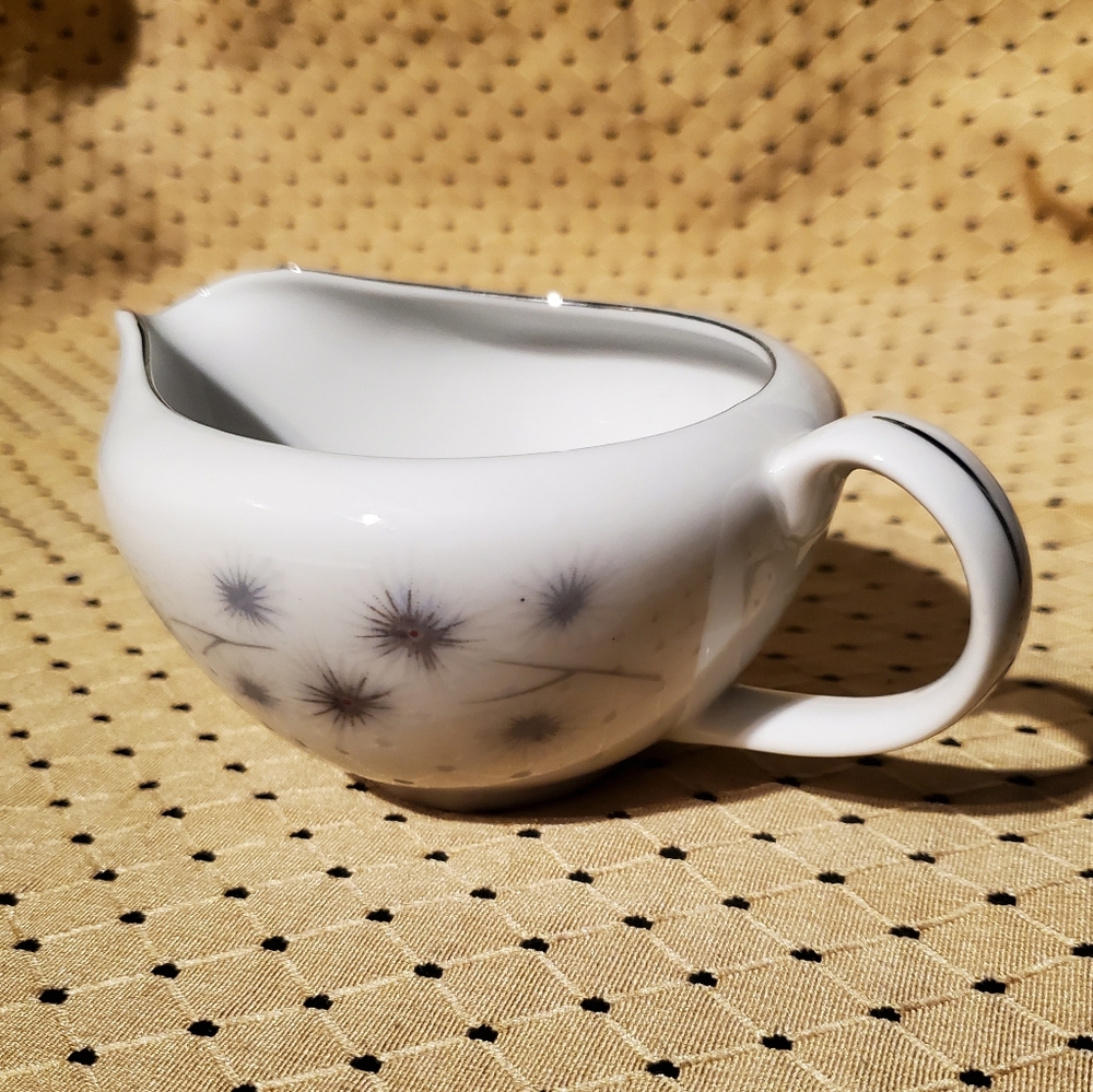 Vintage Creative Platinum Starburst china creamer